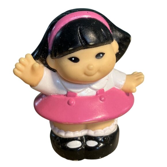 Fisher-Price Other - Fisher-Price Little People Sonya Lee Asian Girl Figure Pink Skirt 1997